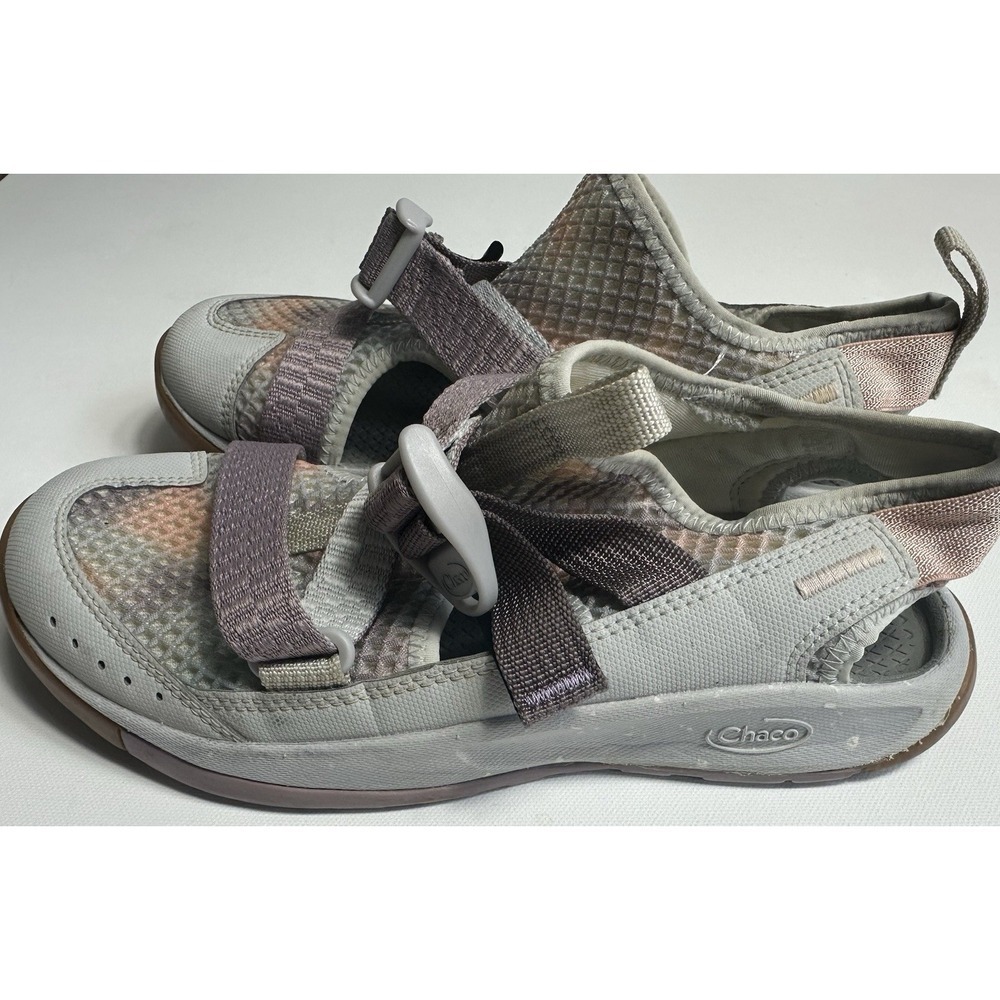 Chaco Chillos Sport Sandals Water Shoes Gray Lilac Mesh Slip On Women's 6 - Picture 4 of 6